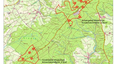 Karte mit Sondergebieten